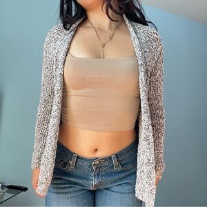 Eileen Fisher Black and White Knit Cardigan